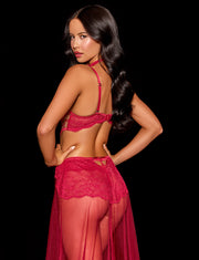 Esme Crimson Complete Lingerie Set