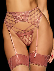 Rose Gold Suspender Stockings
