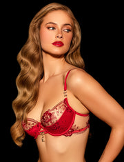 Jules Red Bra & Bottom Lingerie Set