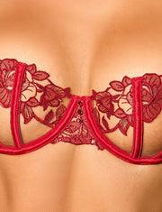 Rosaline Red 3 Piece Lingerie Set