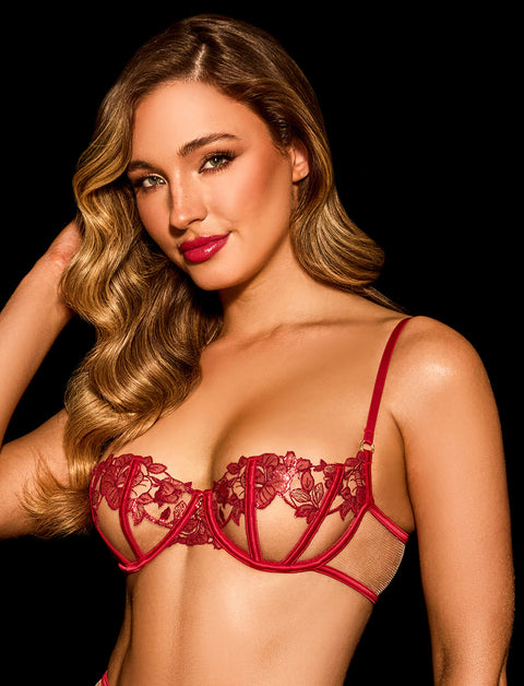 Rosaline Red Bra