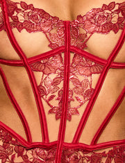 Rosaline Red Corset Lingerie Set