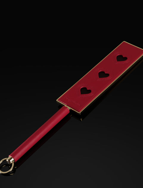 Red Heart Leather Paddle