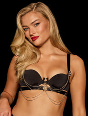 Roneet Black Push Up Bra